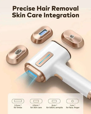 SilkAura™ IPL hair removal device providing pain-free, long-lasting results for busy moms seeking smooth, radiant skin.