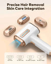 SilkAura™ IPL hair removal device providing pain-free, long-lasting results for busy moms seeking smooth, radiant skin.